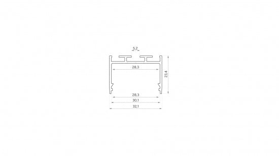 Lumines Profil Typ alba Light Ivory, lackiert
