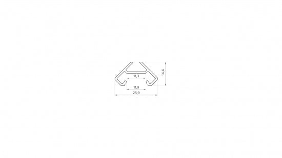 Lumines Profil Typ ajar Light Ivory, lackiert