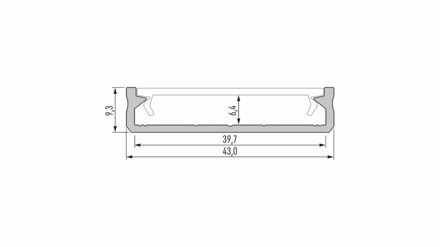 Lumines Profil Typ SOLIS Inox, eloxiert