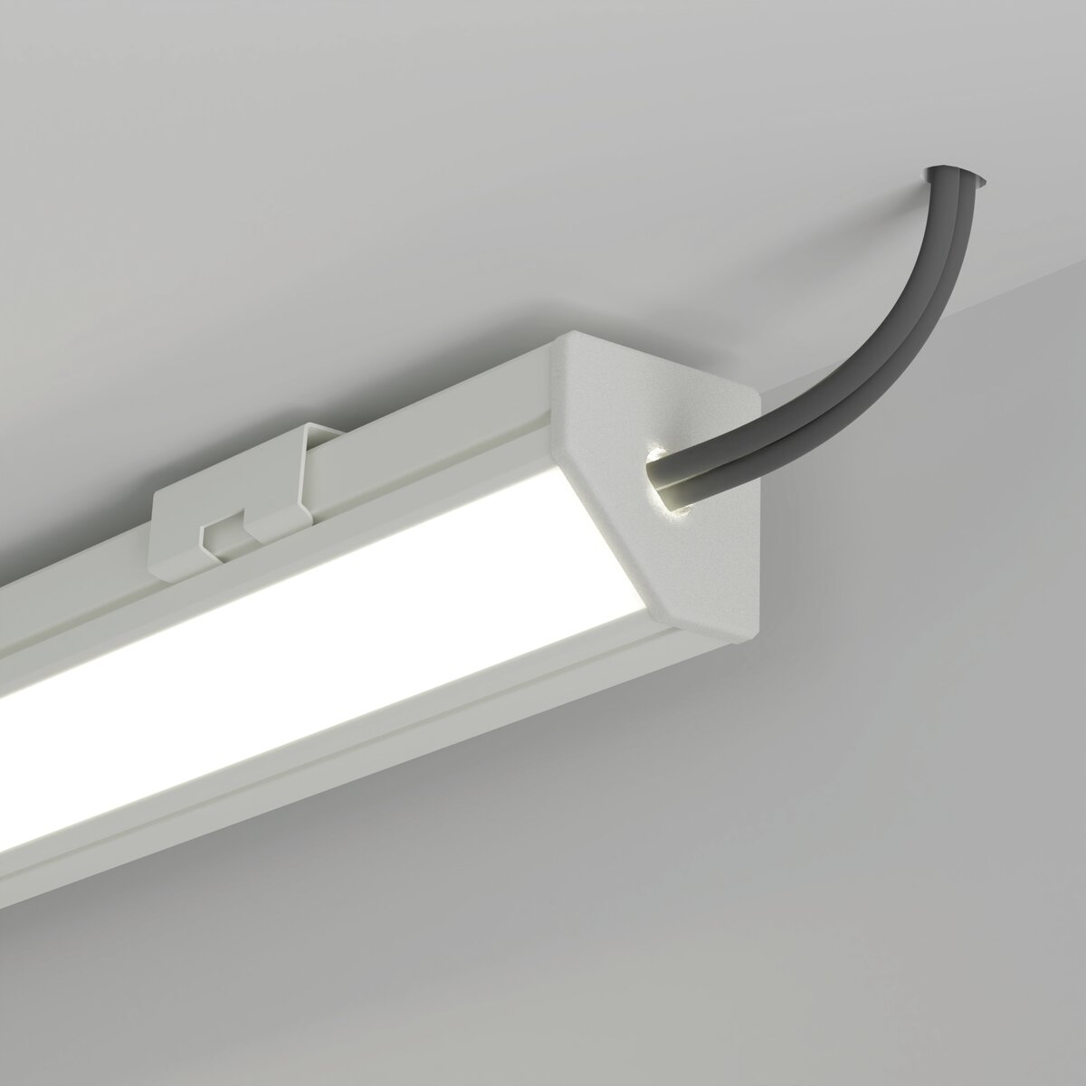 KLUŚ Endkappe mit Loch 45-PLUS-OTW, weiß, ABS – Detail-/Anwendungsbild