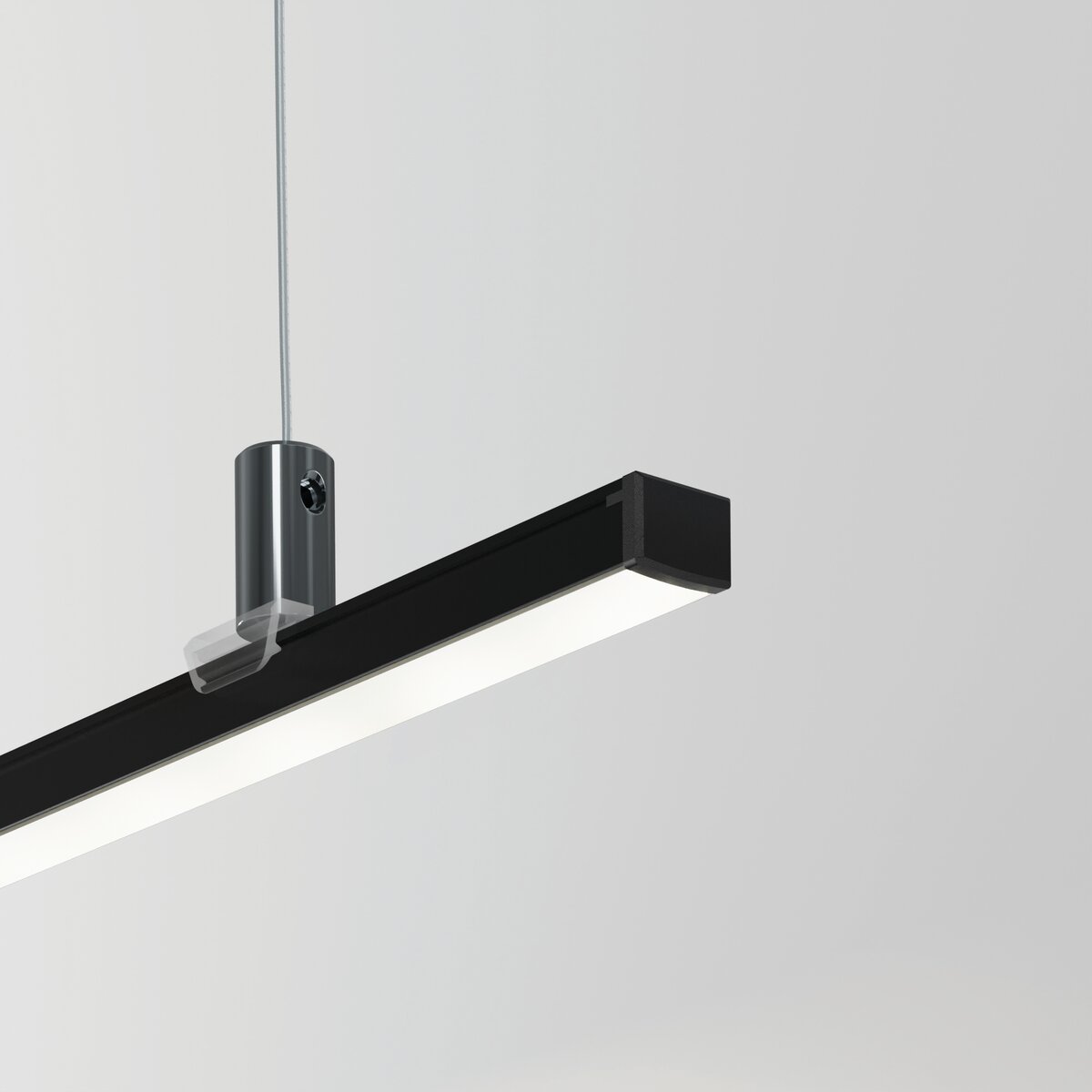 KLUŚ Endkappe PIKO, schwarz, ABS – Detail-/Anwendungsbild