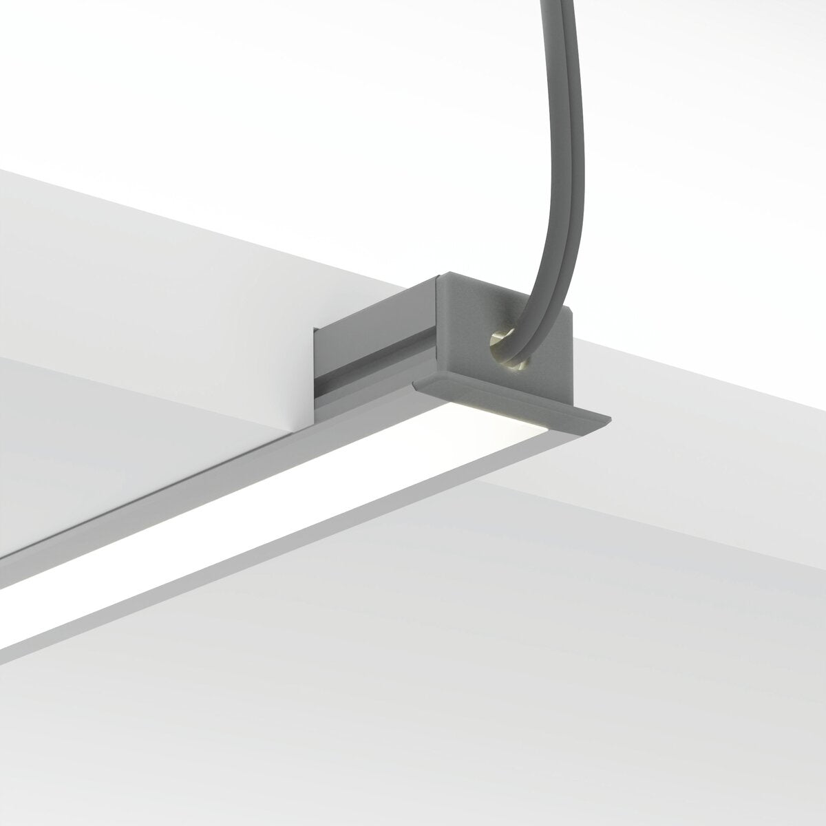 KLUŚ Endkappe mit Loch PDS-NK-OTW, grau, ABS – Detail-/Anwendungsbild