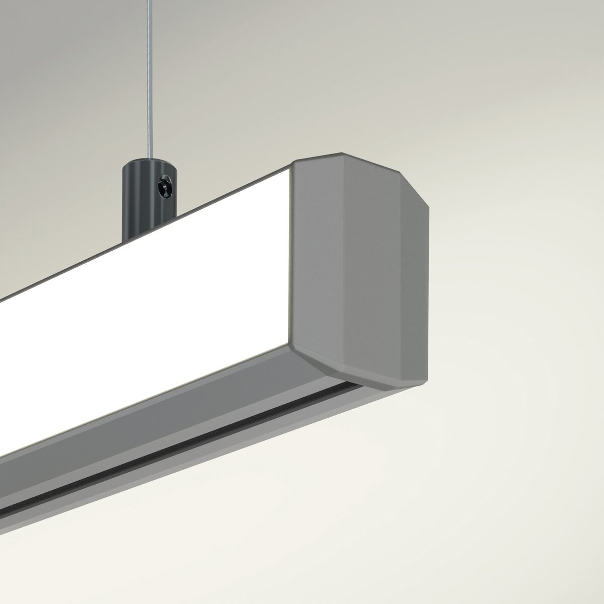 KLUŚ Endkappe GIZA-DUO-LL, grau, ABS – Detail-/Anwendungsbild
