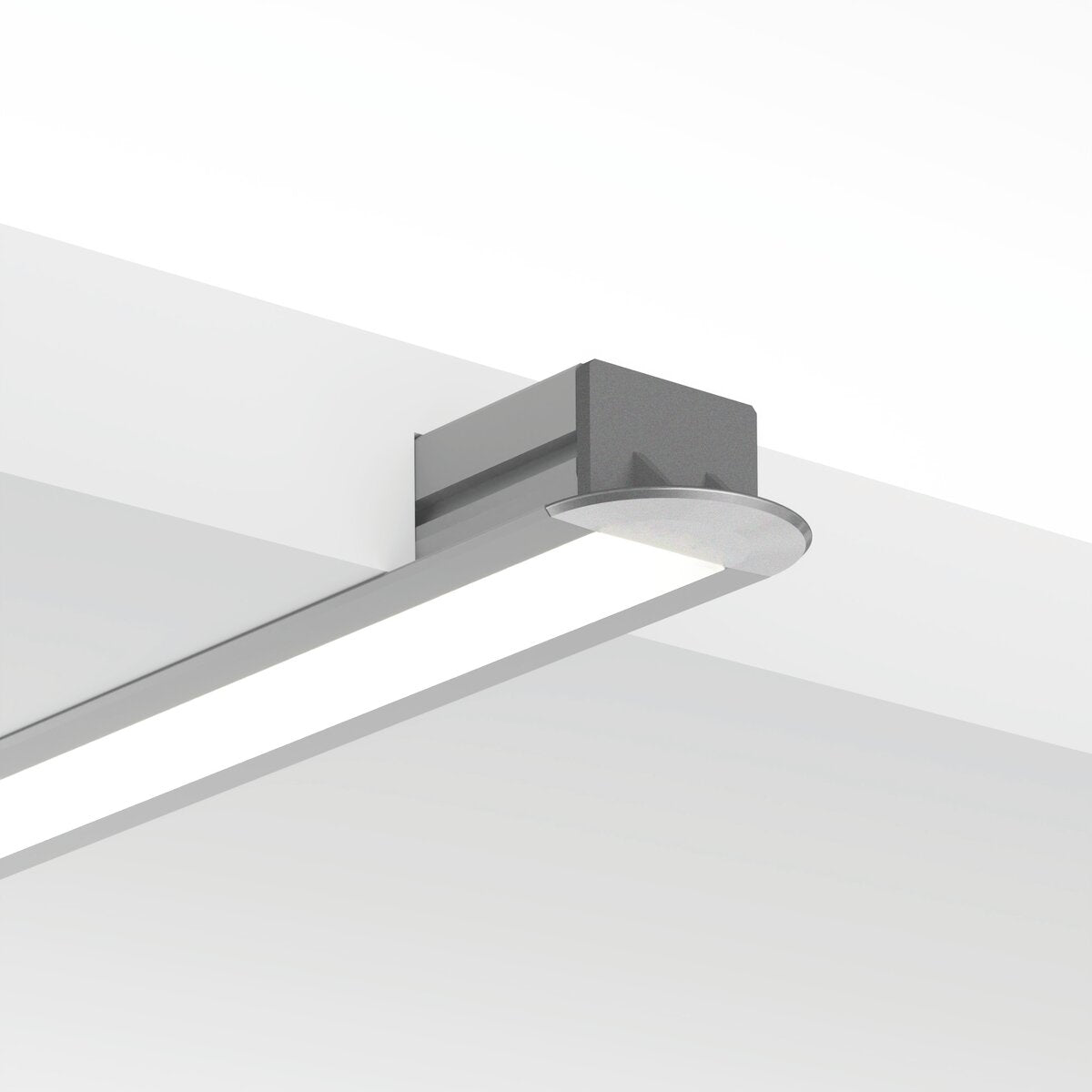KLUŚ Endkappe PDS-LNK, silbern, ABS – Detail-/Anwendungsbild
