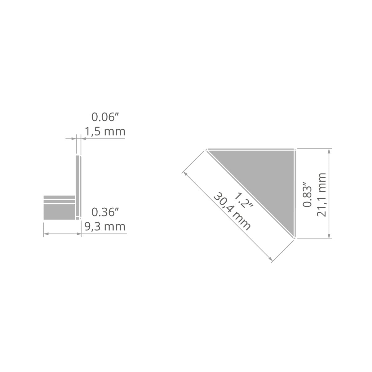 KLUŚ Endkappe PAC-ALU – technische Zeichnung / Maße