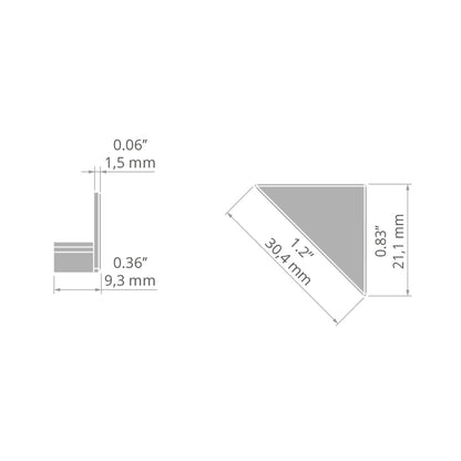 KLUŚ Endkappe PAC-ALU – technische Zeichnung / Maße