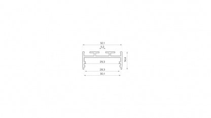 Lumines Profil Typ aria Light Ivory, lackiert