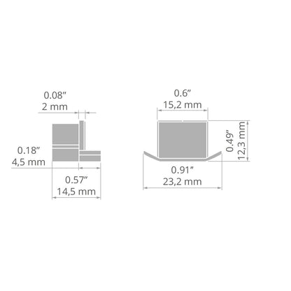 KLUŚ Endkappe POR – technische Zeichnung / Maße