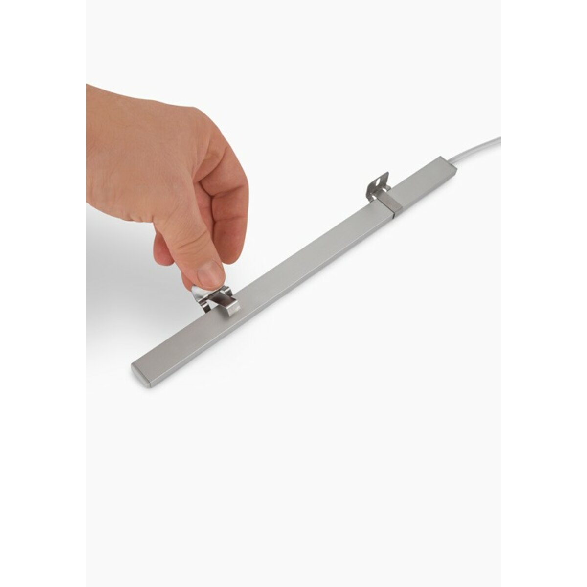 KLUŚ Befestigungsclip PDS-STN-90G, silbern, rostfreier Stahl – Detail-/Anwendungsbild