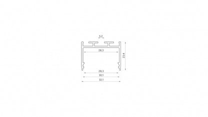 Lumines Profil Typ alba Light Ivory, lackiert