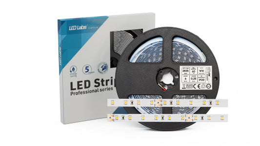LED Streifen PRO 3Y 24V 300 LED 2835 SMD 6W, Kalt Weiß