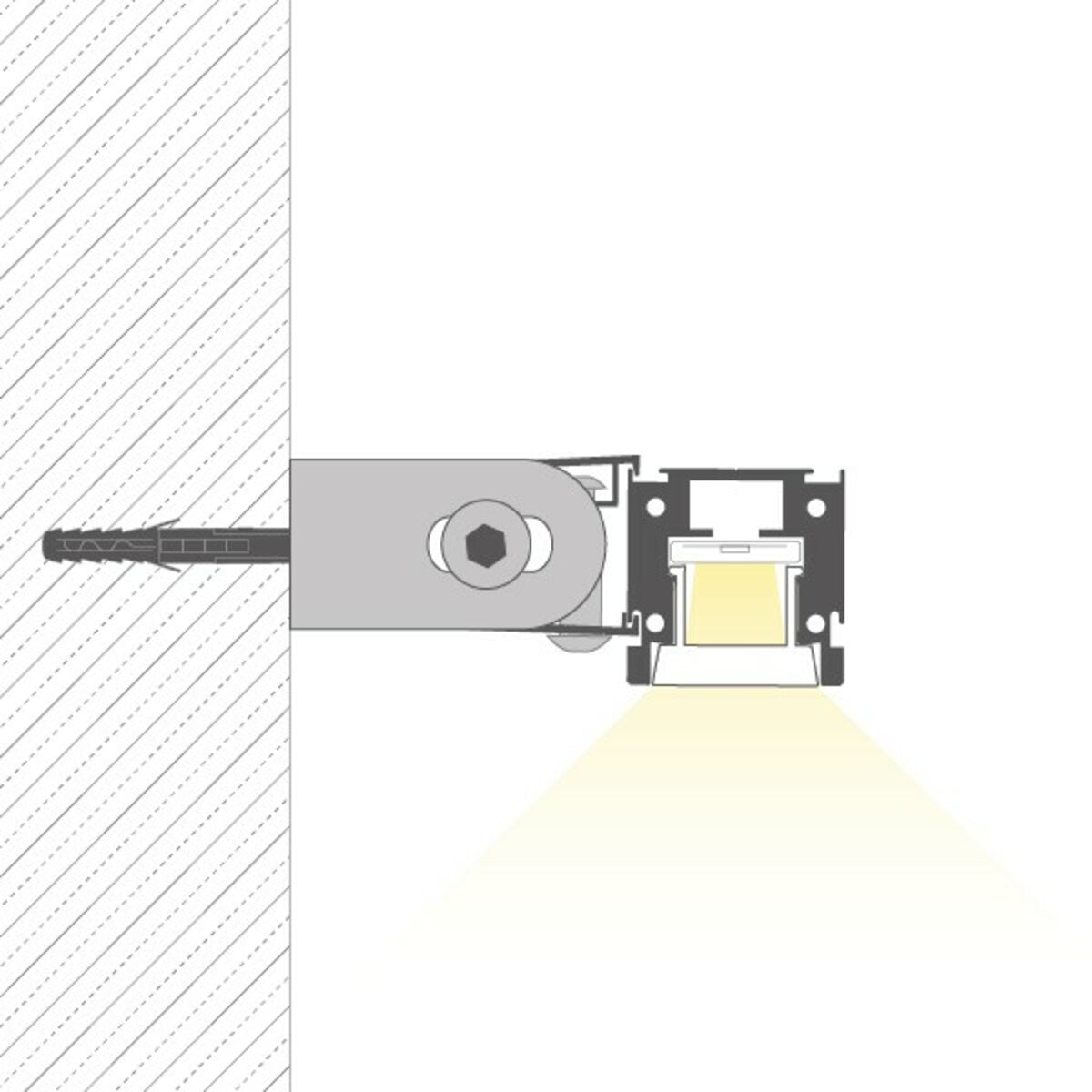 KLUŚ Befestigungsclip HR-OPTI-60 – Detail-/Anwendungsbild