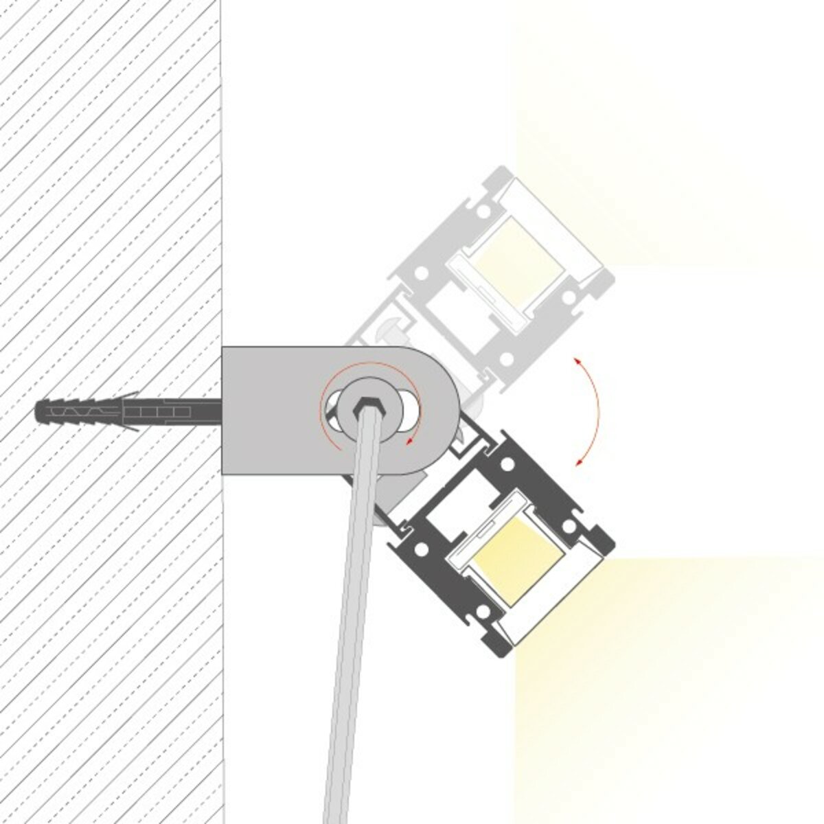 KLUŚ Befestigungsclip HR-OPTI-60 – Detail-/Anwendungsbild