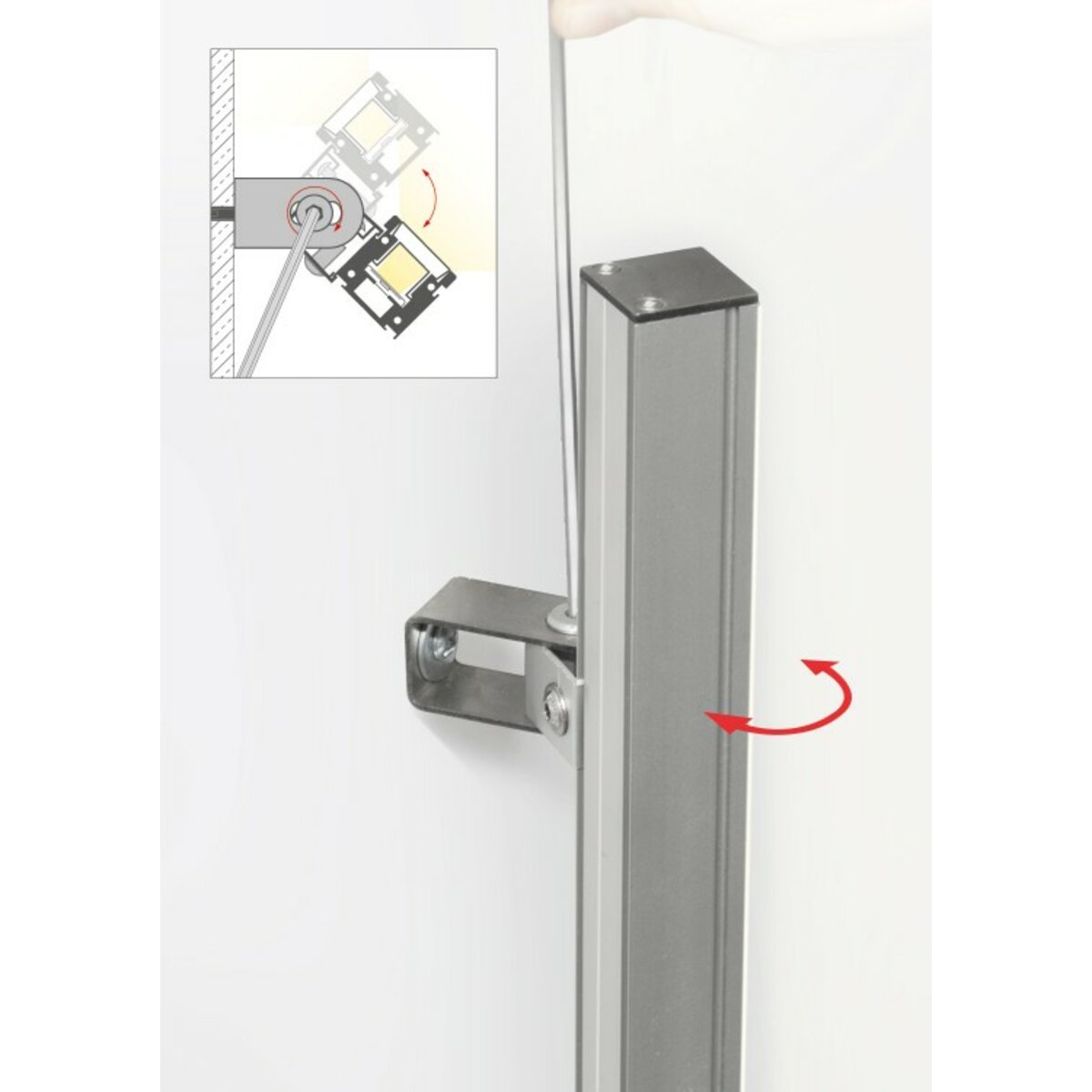 KLUŚ Befestigungsclip HR-OPTI-60 – Detail-/Anwendungsbild