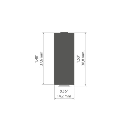 KLUŚ Befestigung PUSZ-PRET-MR, weiß, Aluminium, Messing, Nylon – technische Zeichnung / Maße