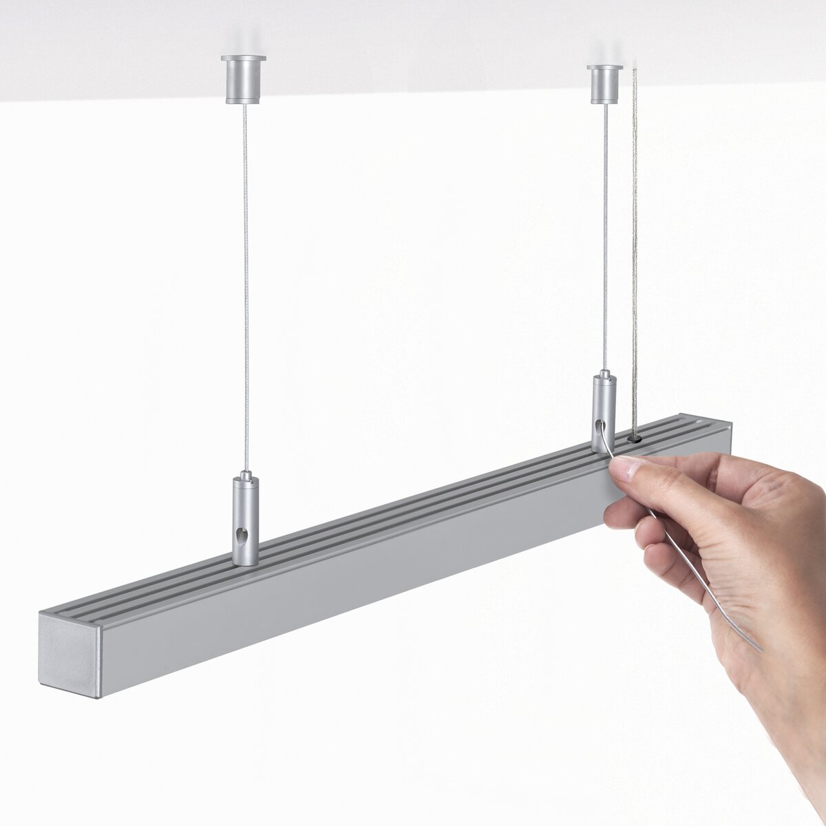 KLUŚ Befestigungsset RD-3, silbern, Messing – Detail-/Anwendungsbild