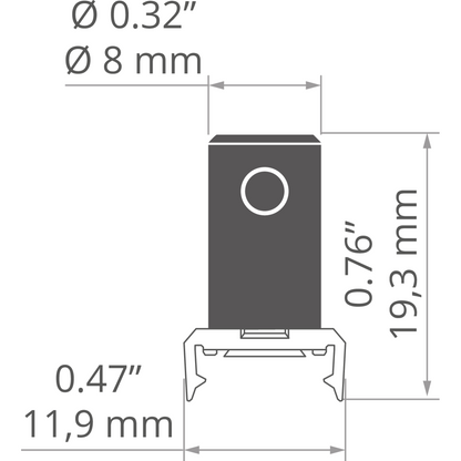 KLUŚ Befestigung K-10-PP – technische Zeichnung / Maße