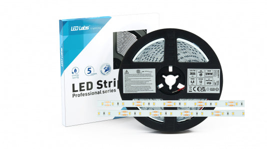 LED Streifen PRO 3Y 12V 300 LED 2835 SMD 4.8W UWW RA90