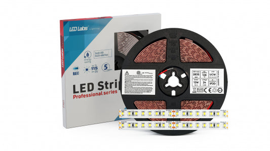 LED Streifen PRO 5Y 24V 640 LED 2835 SMD 12W 4000K RA90