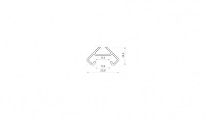 Lumines Profil Typ ajar Light Ivory, lackiert