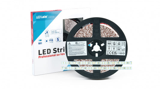 LED Streifen PRO 5Y 24V 640 LED 2835 SMD 12W 5000K RA90