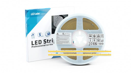 LED Streifen PRO 3Y 24V 2640 LED COB Free cut 6W WW RA90