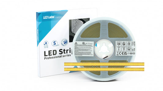 LED Streifen PRO 3Y 12V 2640 LED COB Free cut 6W CW RA90