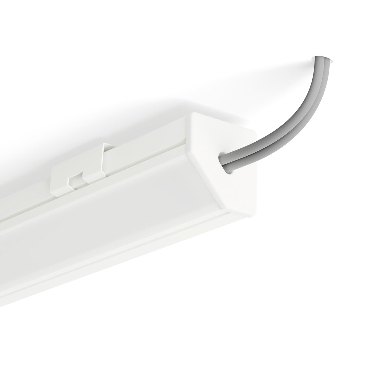 KLUŚ Endkappe mit Loch 45-PLUS-OTW, weiß, ABS – Detail-/Anwendungsbild