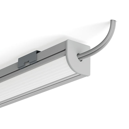 KLUŚ Endkappe mit Loch 45-PLUS-R-OTW, grau, ABS – Detail-/Anwendungsbild