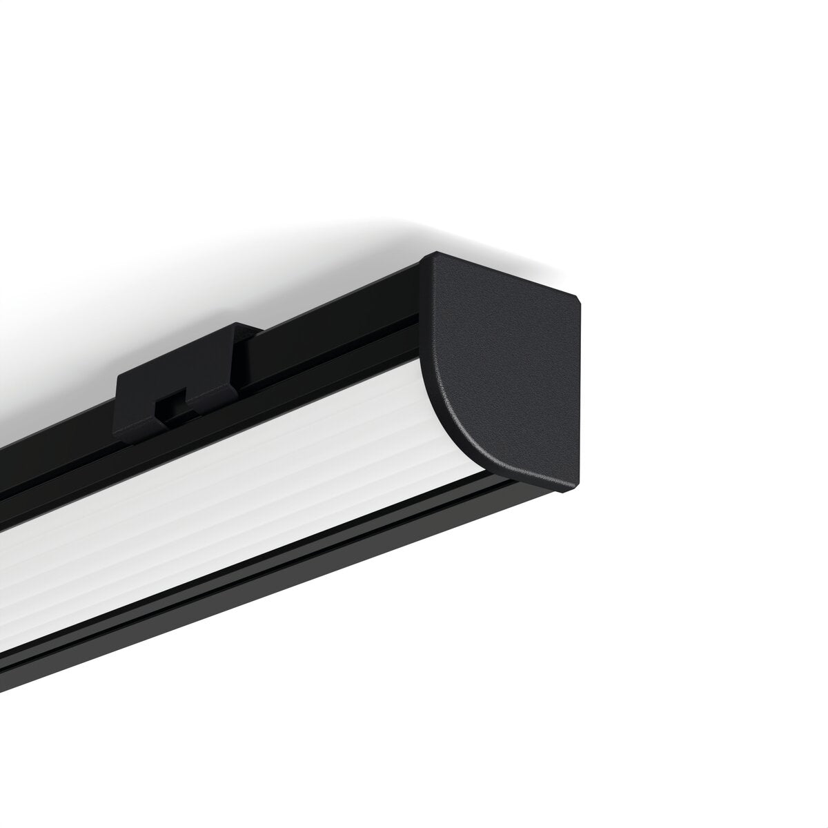 KLUŚ Endkappe 45-PLUS-R, schwarz, ABS – Detail-/Anwendungsbild