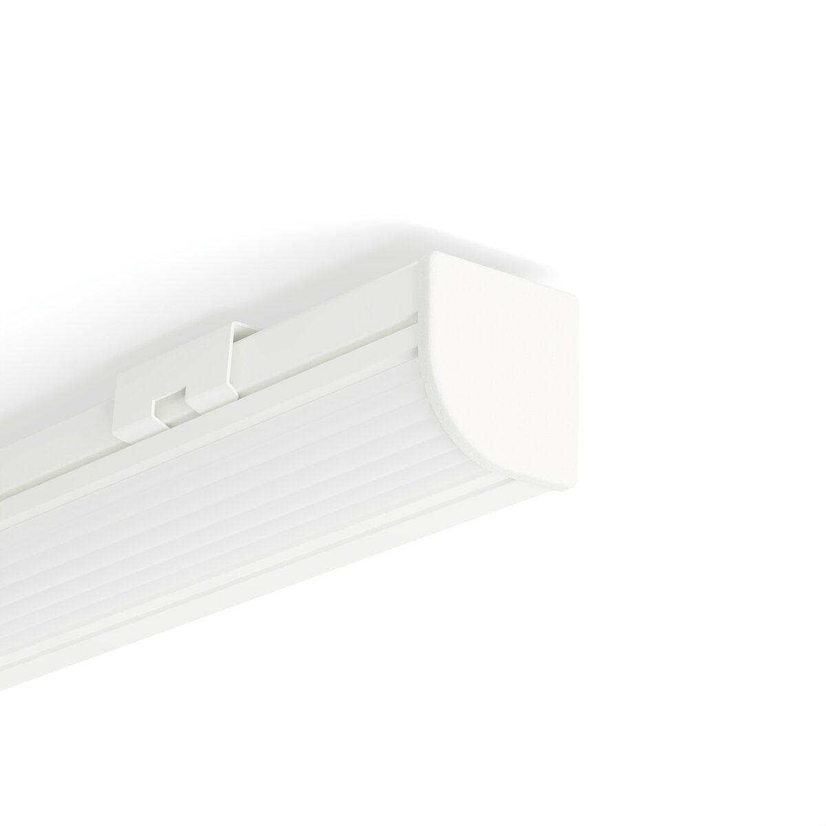 KLUŚ Endkappe 45-PLUS-R, weiß, ABS – Detail-/Anwendungsbild