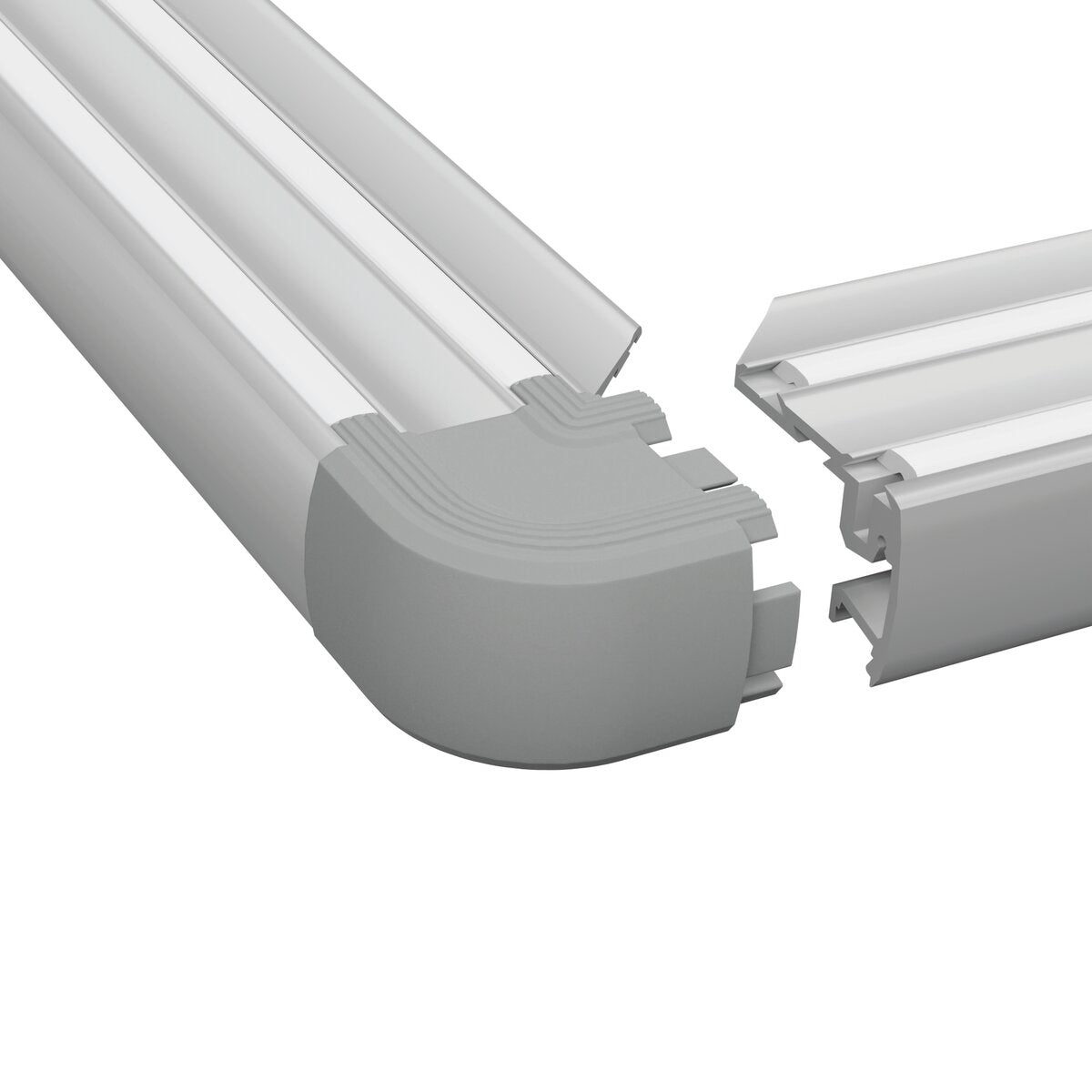 KLUŚ Endkappe STEP-90, grau, PP – Detail-/Anwendungsbild