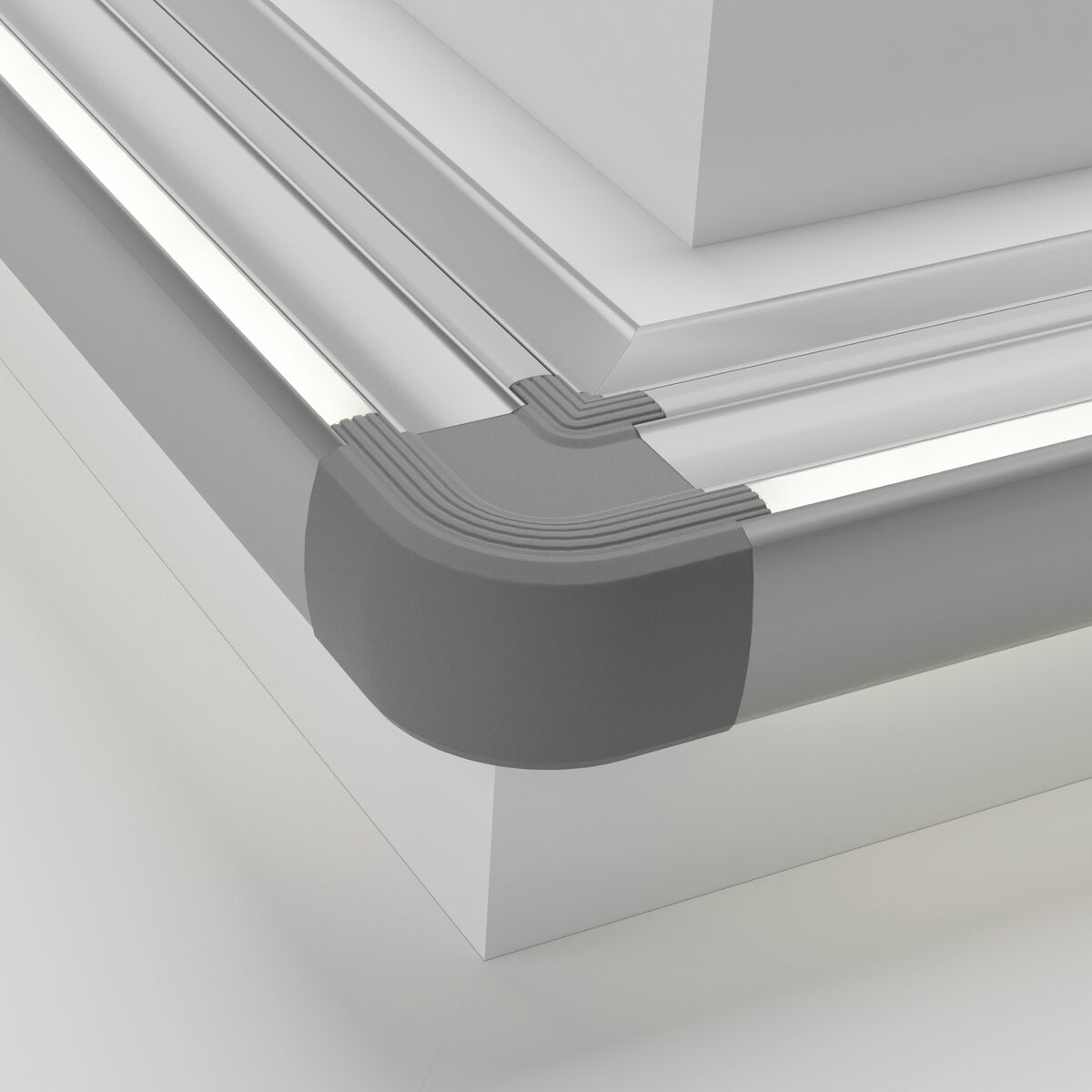 KLUŚ Endkappe STEP-90, grau, PP – Detail-/Anwendungsbild