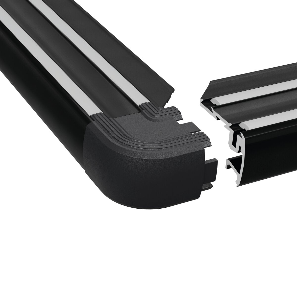 KLUŚ Endkappe STEP-90, schwarz, PP – Detail-/Anwendungsbild