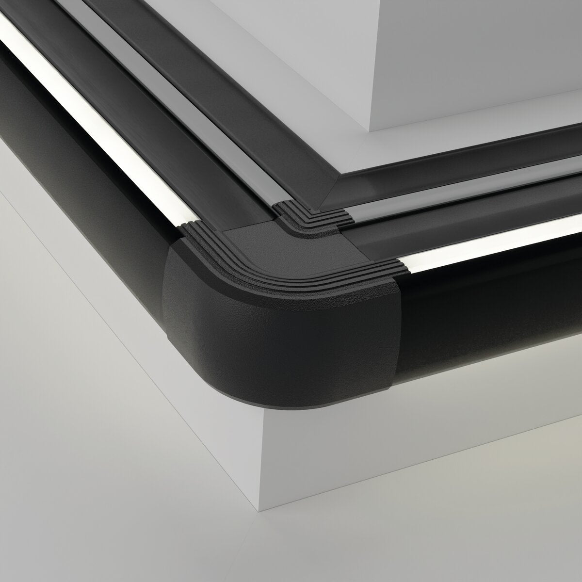 KLUŚ Endkappe STEP-90, schwarz, PP – Detail-/Anwendungsbild