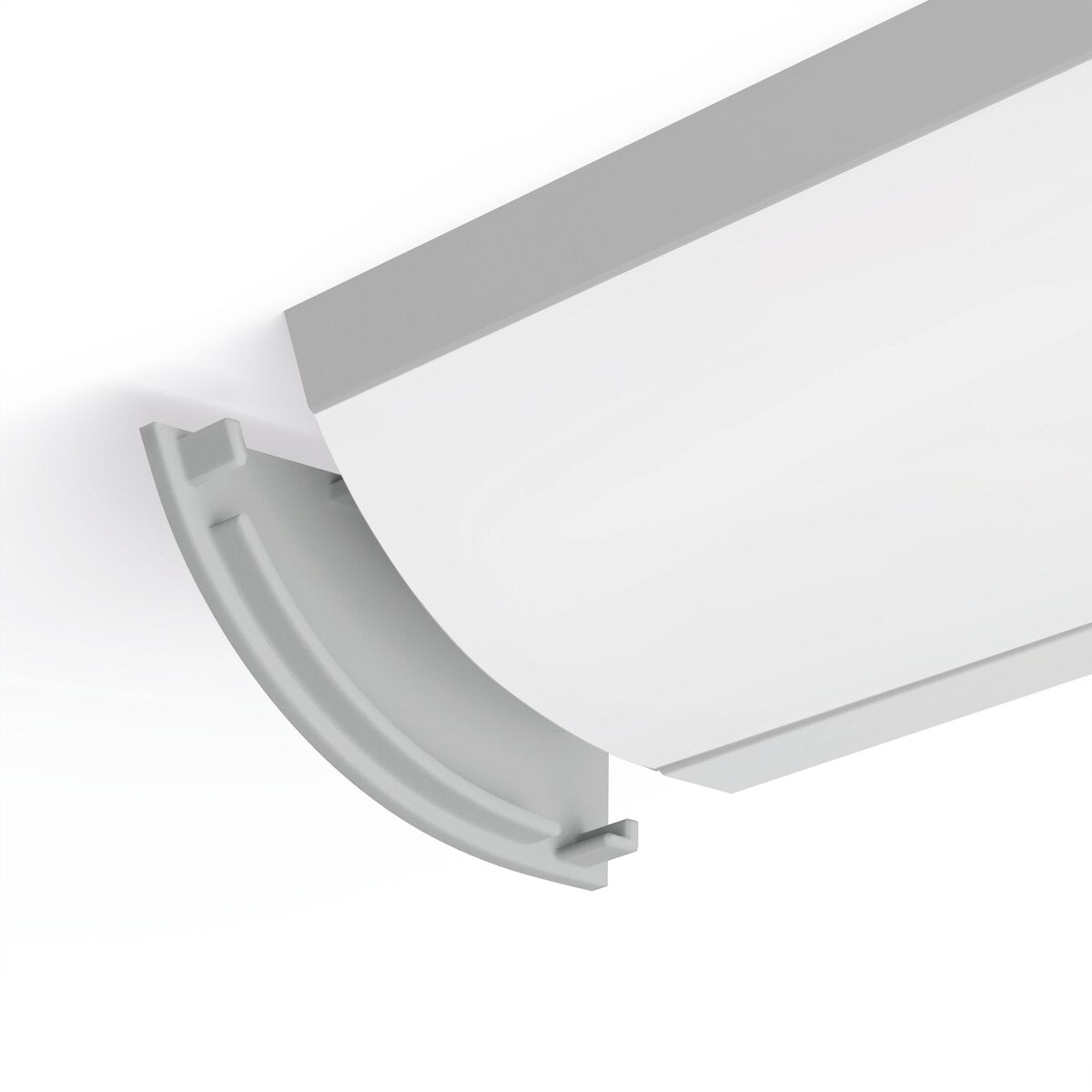 KLUŚ Endkappe KOPRO-30-L-L, grau, PP – Detail-/Anwendungsbild