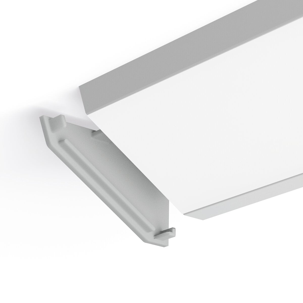 KLUŚ Endkappe KOPRO-30-P-L, grau, PP – Detail-/Anwendungsbild