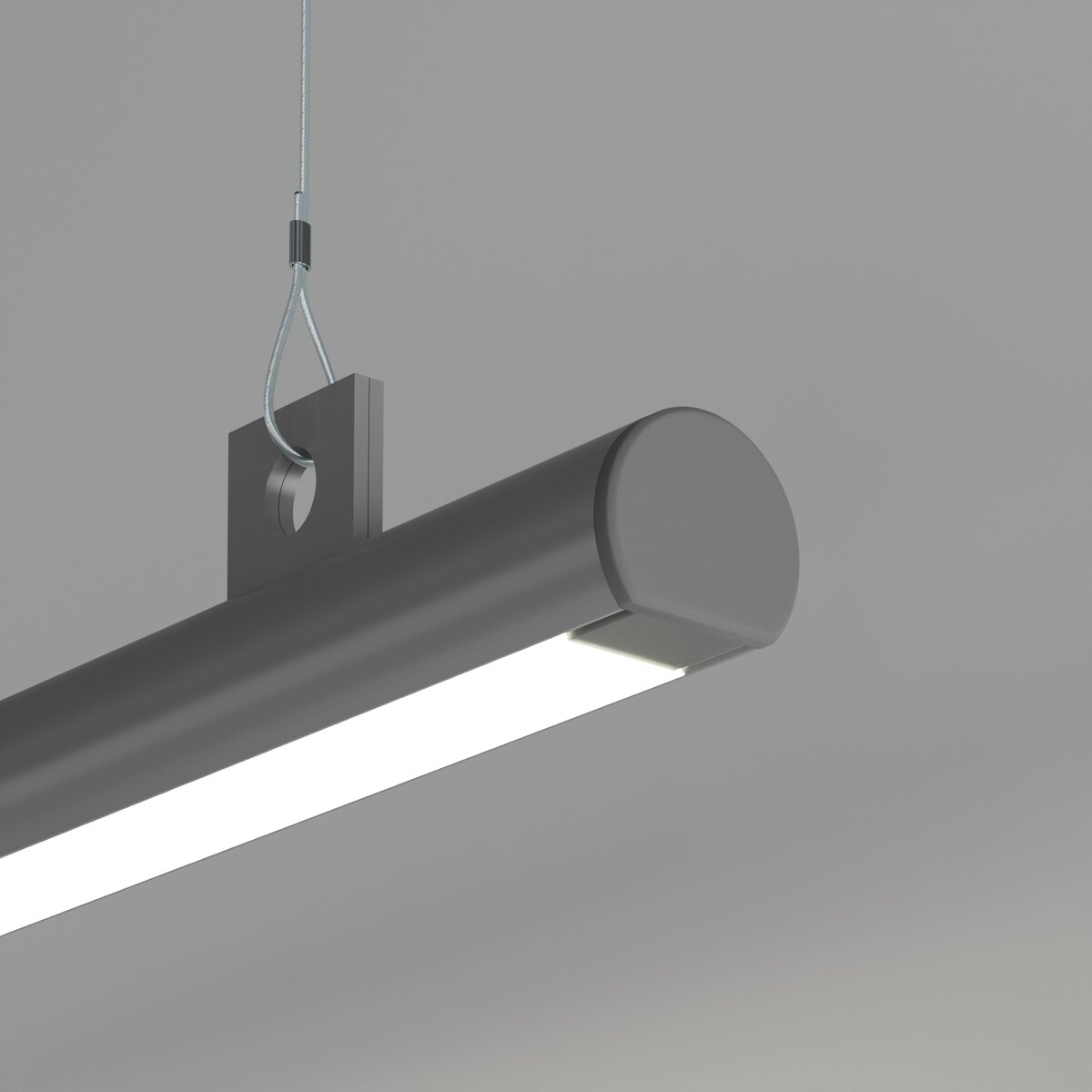 KLUŚ Endkappe OLEK, grau, ABS – Detail-/Anwendungsbild