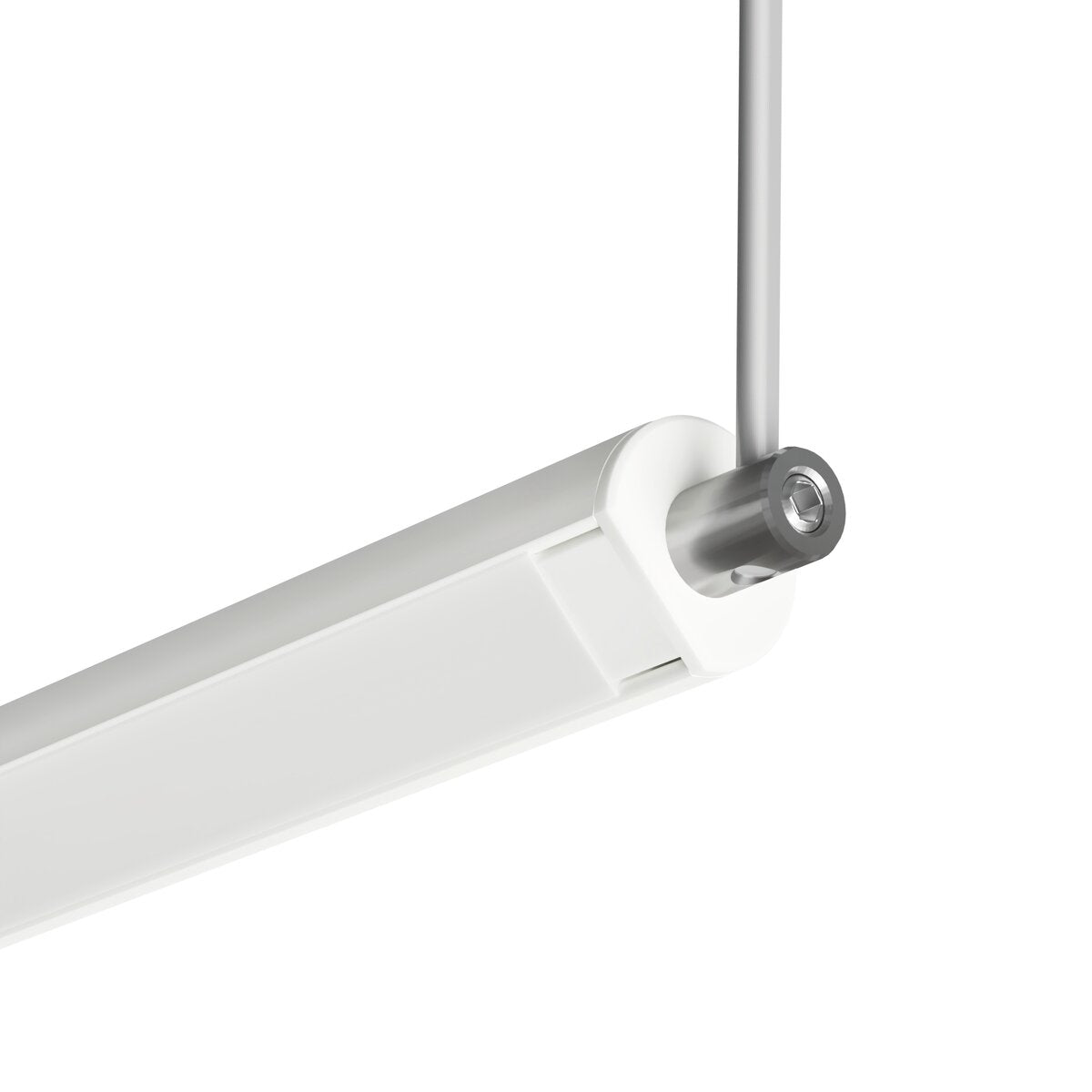 KLUŚ Endkappe mit Stromversorgung OLEK, weiß, ABS – Detail-/Anwendungsbild