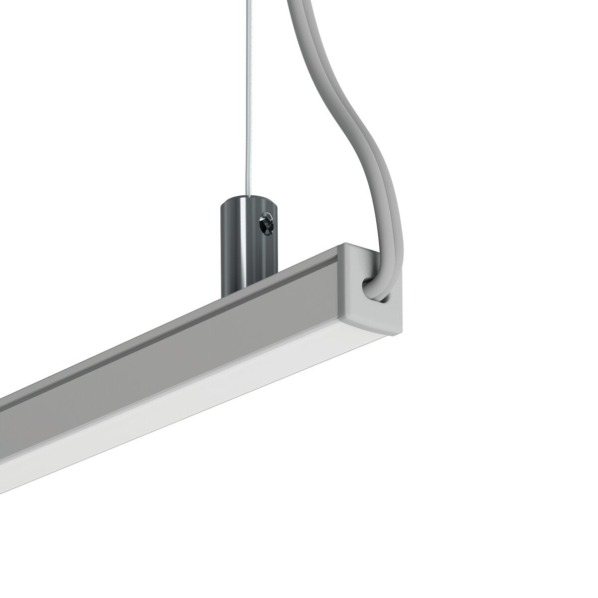 KLUŚ Endkappe mit Loch PIKO-ZM-OTW, grau, ABS – Detail-/Anwendungsbild