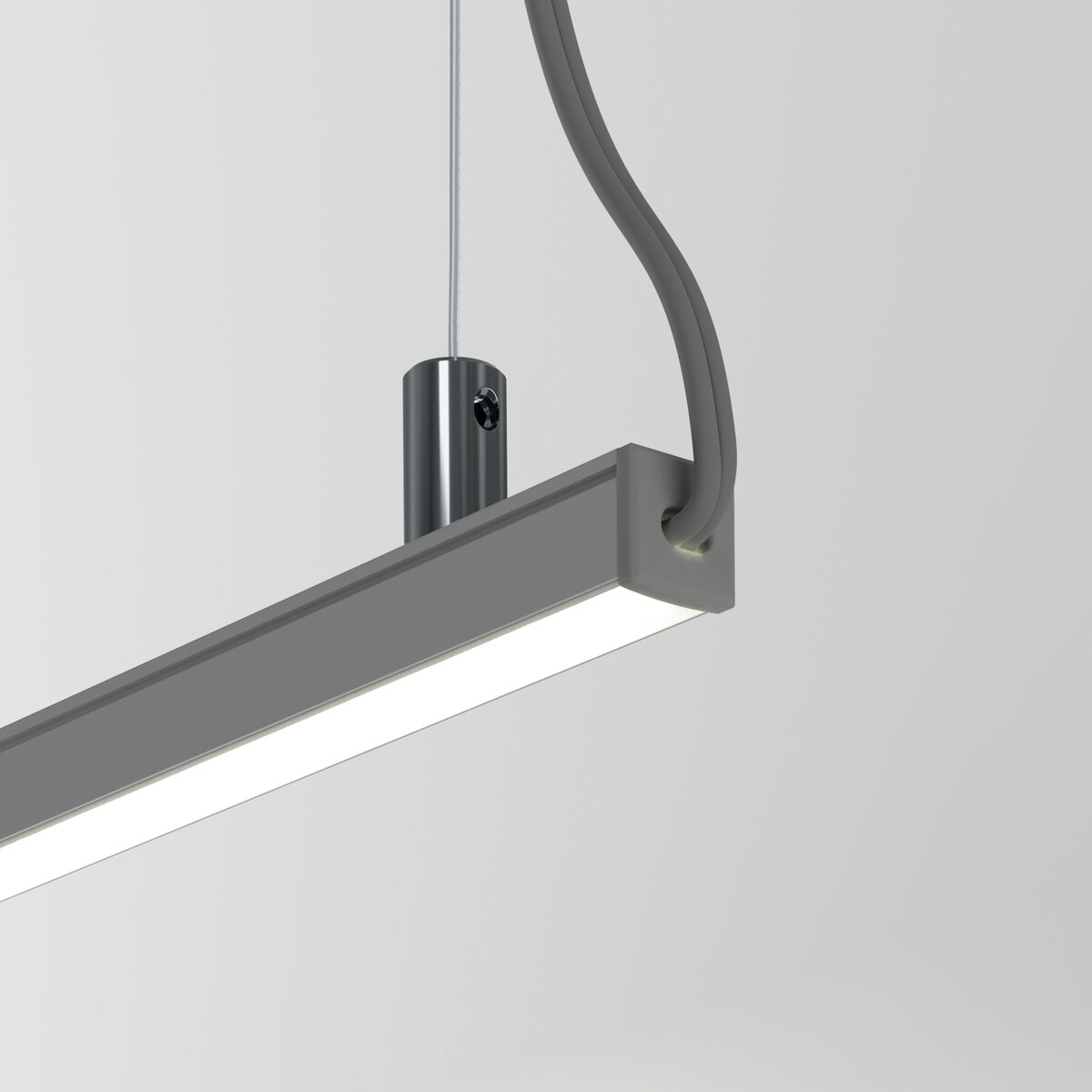 KLUŚ Endkappe mit Loch PIKO-ZM-OTW, grau, ABS – Detail-/Anwendungsbild