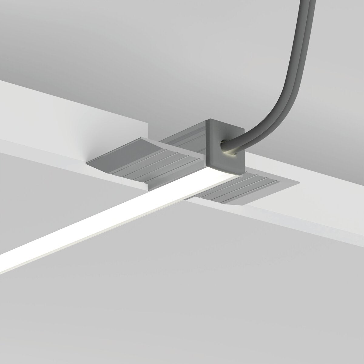 KLUŚ Endkappe mit Loch PIKO-ZM-OTW, grau, ABS – Detail-/Anwendungsbild