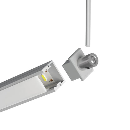 KLUŚ Endkappe mit Stromversorgung PDS-4-PLUS , grau, ABS – Detail-/Anwendungsbild