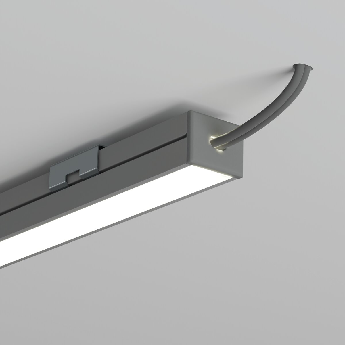 KLUŚ Endkappe mit Loch PDS-4-PLUS-OTW, grau, ABS – Detail-/Anwendungsbild