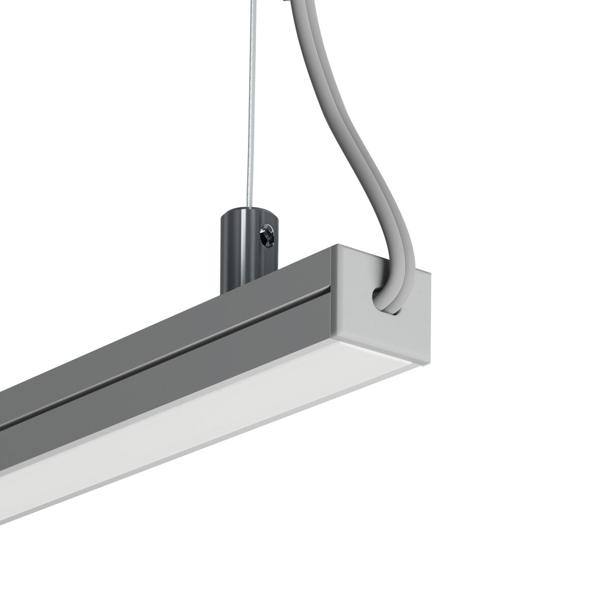 KLUŚ Endkappe mit Loch PDS-4-PLUS-OTW, grau, ABS – Detail-/Anwendungsbild