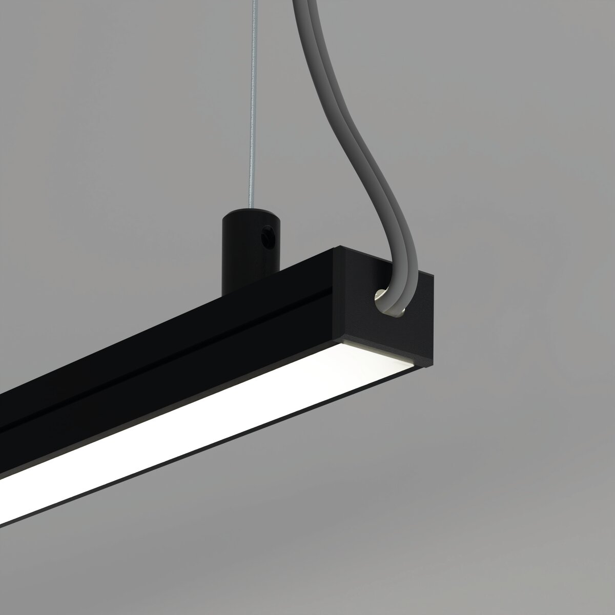 KLUŚ Endkappe mit Loch PDS-4-PLUS-OTW, schwarz, ABS – Detail-/Anwendungsbild