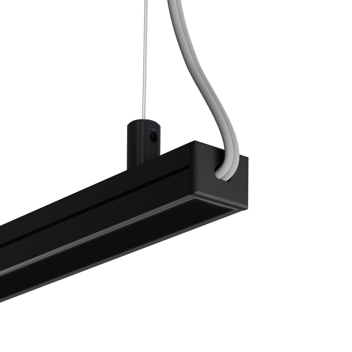 KLUŚ Endkappe mit Loch PDS-4-PLUS-OTW, schwarz, ABS – Detail-/Anwendungsbild