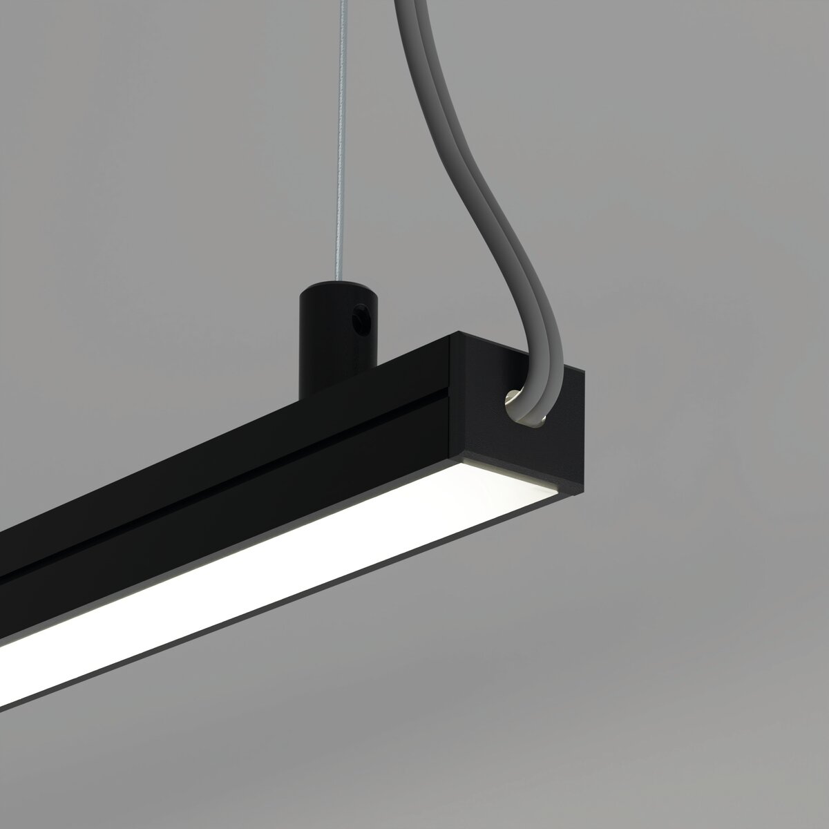 KLUŚ Endkappe mit Loch PDS-4-PLUS-OTW, schwarz, ABS – Detail-/Anwendungsbild
