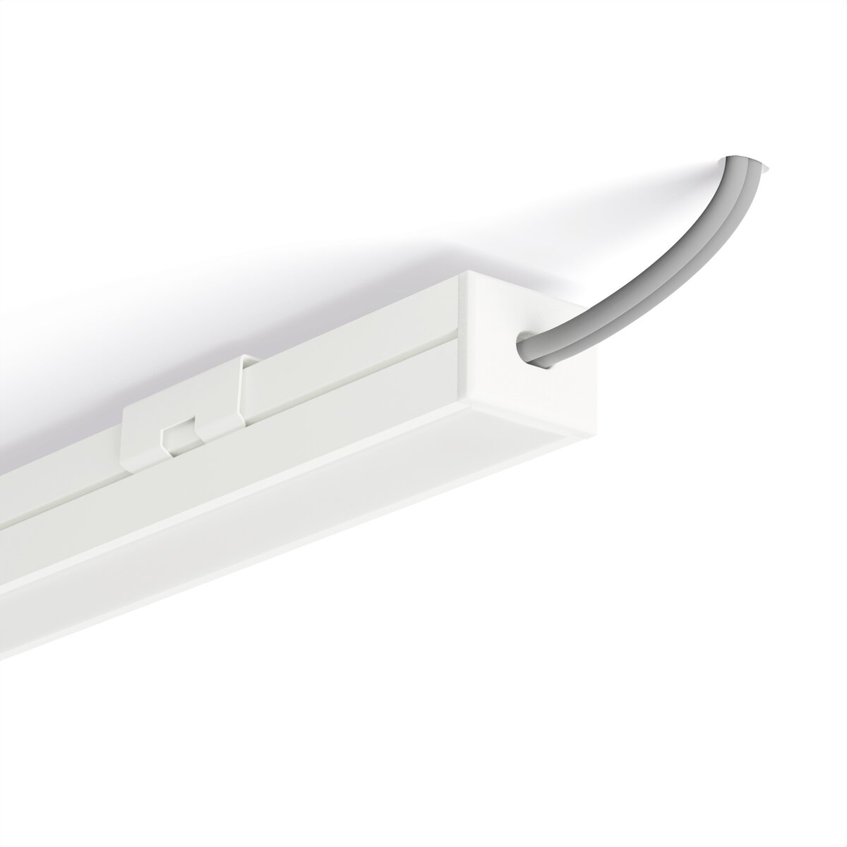 KLUŚ Endkappe mit Loch PDS-4-PLUS-OTW, weiß, ABS – Detail-/Anwendungsbild