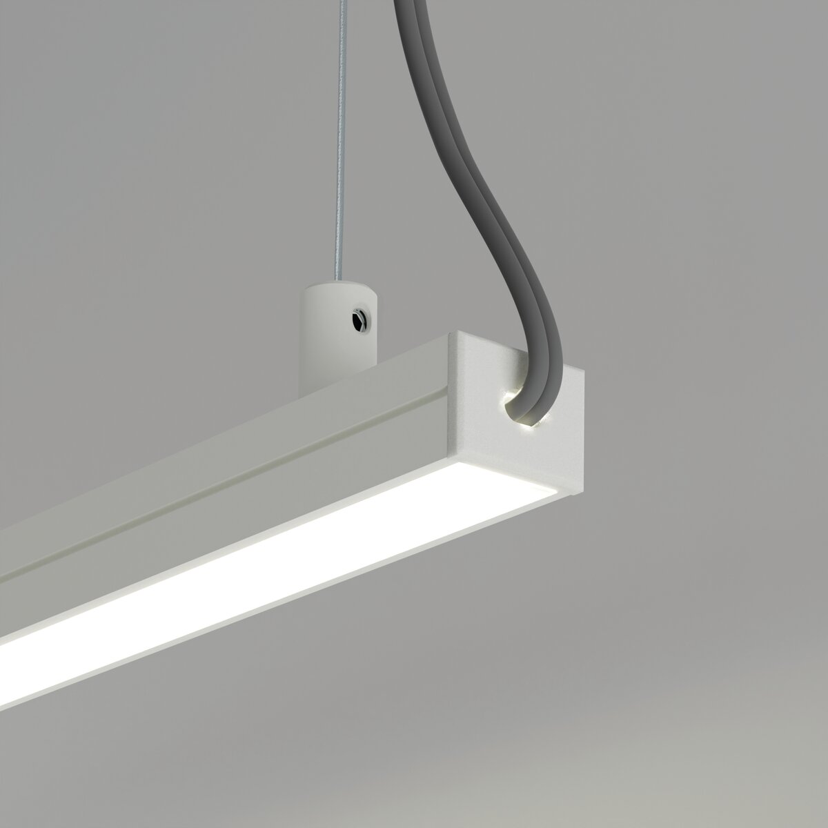 KLUŚ Endkappe mit Loch PDS-4-PLUS-OTW, weiß, ABS – Detail-/Anwendungsbild